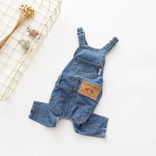 Blue Jean Dog Overalls