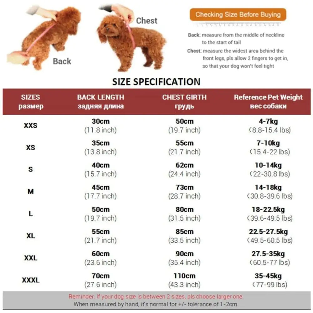 Thick Fleece Dog Jumpsuit