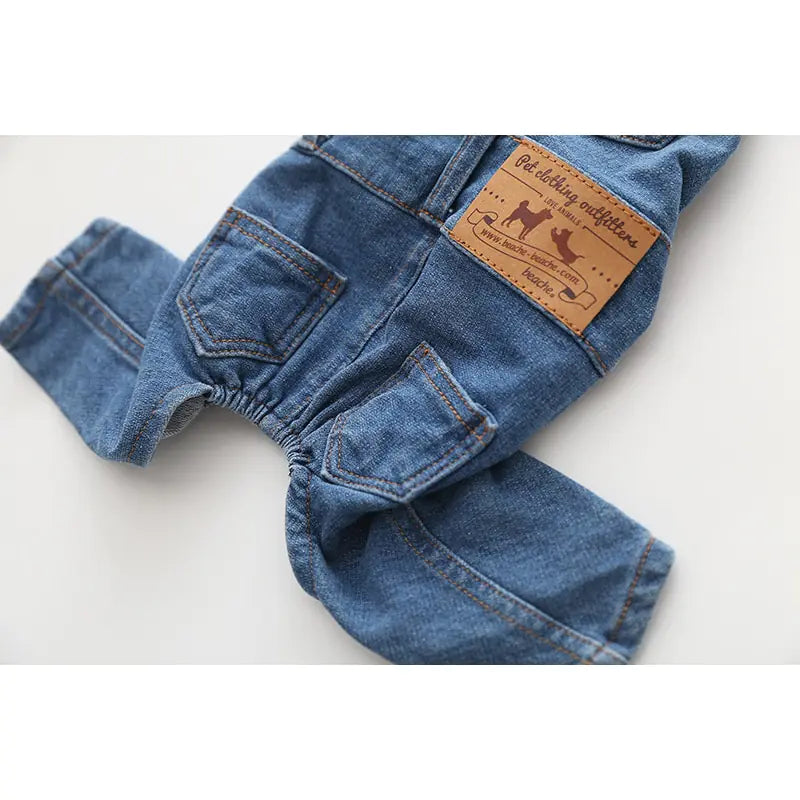 Blue Jean Dog Overalls