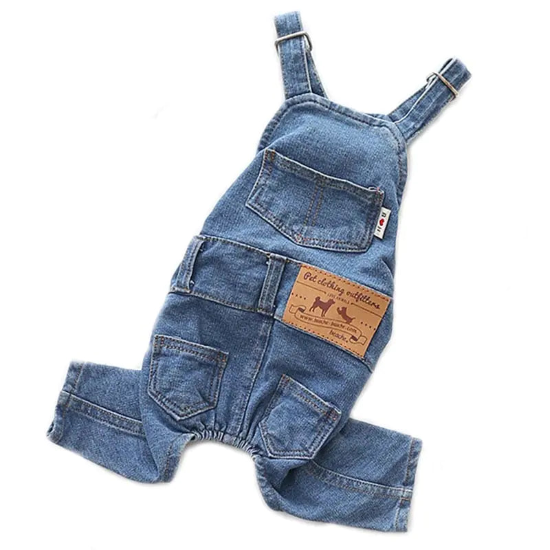 Blue Jean Dog Overalls