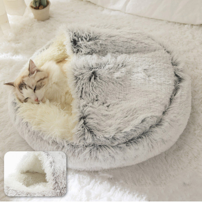 Plush shell pet nest