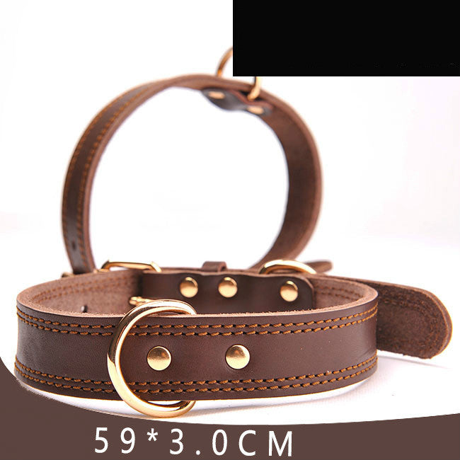 Pet supplies leather dog collar