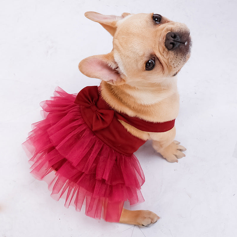 Adorable Pet Outfit with Tulle Skirt