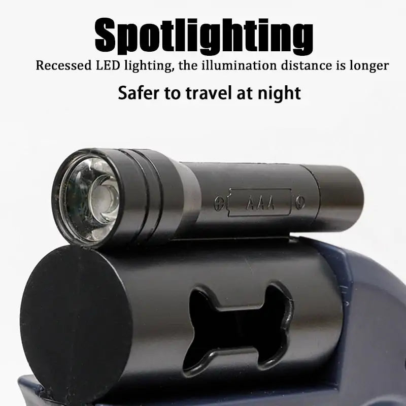 360 Degree Dog Leash with flash light and bag dispenser